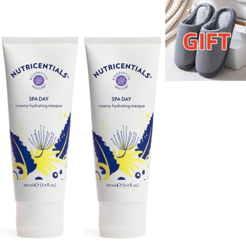 2 bundle of Nu Skin NuSkin CREAMY HYDRATING MASK +1 Cotton slippers # 24